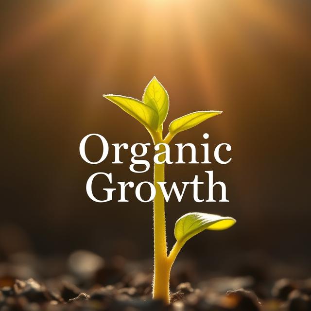 Tree growing from coins symbolizing organic business growth"